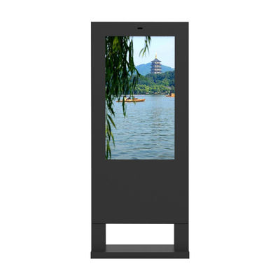 Signage preto de Digitas do suporte do assoalho do jogador IP65 da propaganda do LCD 43Inch Android
