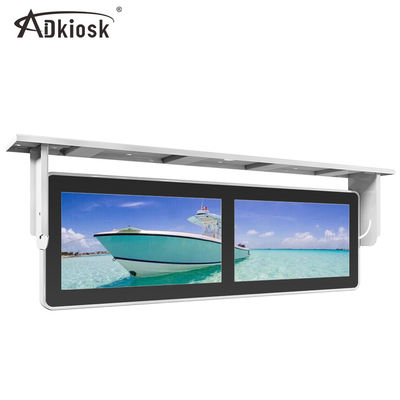 Jogador montado teto da propaganda do ônibus/painel LCD dobro 18.5Inch 220V