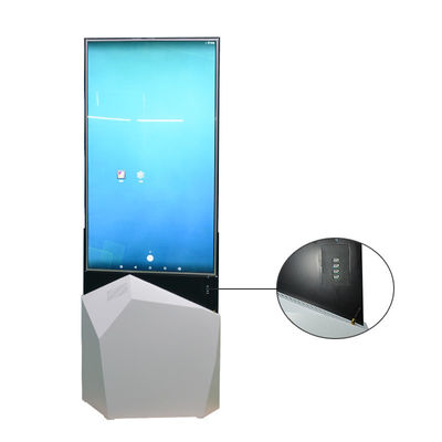 Signage tomado partido dobro do quiosque 55inch OLED Digitas da posição do assoalho que anuncia a exposição