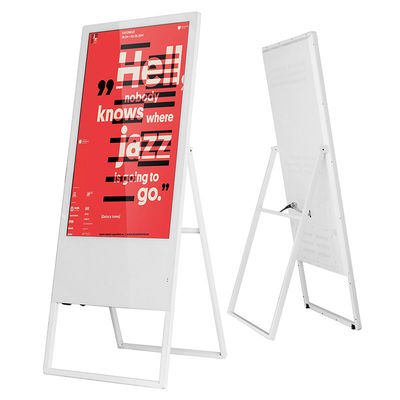 Tela estando livre 43inch Android do anúncio da indicação digital do metal FHD