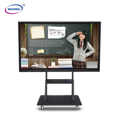 Tevê lnteractive Whiteboard do tela táctil eletrônico do LCD com o suporte opcional