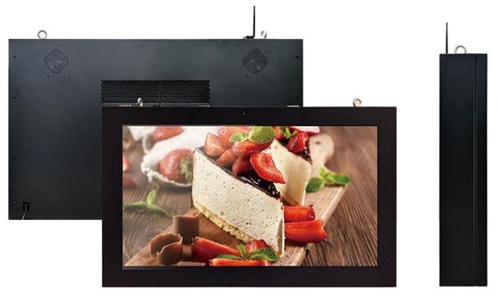 Monitor LCD de sinalização digital montado na parede Android Network IP65 à prova d'água