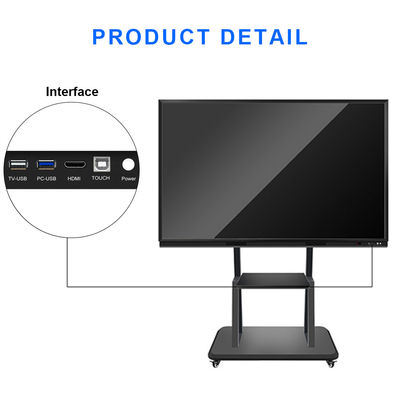 Educação Whiteboard interativo LCD 55inch Digitas eletrônicas Whiteboard do suporte do assoalho