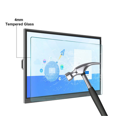 Tela táctil Whiteboard interativo 75inch Fram de alumínio 4k do LCD para o ensino