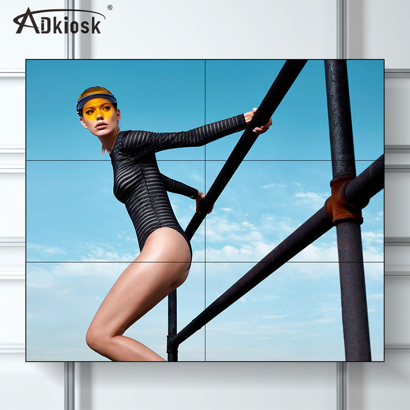Definição video interna da tela de exposição 55Inch da parede de 240V LCD FHD com moldura de 1.8mm
